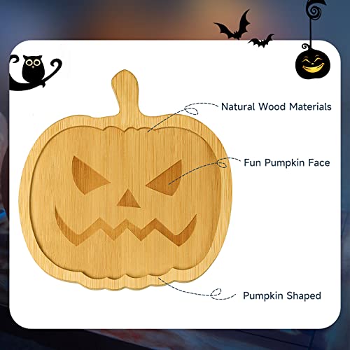 Halloween Pumpkin Wooden Charcuterie Boards, Bamboo Cheese Board Charcuterie Platter And Serving Tray Plate For Party, Meat And Cheese Tray For Party Decoration #TOP5