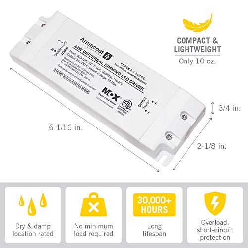 Armacost Lighting 860240 for LED Lighting, with removable AC cord, 24 Watt, White