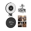TELESIN C03 Magnetic Phone Beauty Selfie Light Compatible with iPhone Magsafe, CRI97 360 LED Selfie Ring Fill Light with Mirror for Selfies/Photography/TikTok/Zoom Calls/Video Conference(Black)