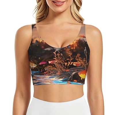 SHEnshg Sujetador deportivo con estampado de pez dorado flotante, Fish Sunset Glow, S | Ya disponible en tu tienda friki favorita! En mundofriki.es! SHEnshg Sujetador deportivo con estampado de pez dorado flotante, Fish Sunset Glow, S | Ya disponible en tu tienda friki favorita! En mundofriki.es!