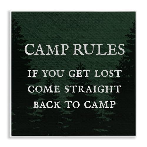 Stupell Industries 'Camp Rules If You Get Lost Funny'| Wall Plaque Art