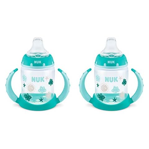 NUK Learner Cup, 5 Oz, 2-Pack, Clouds & Stars – BPA Free, Spill Proof Sippy Cup Cover