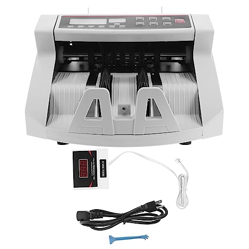HOMSFOU 110V Professional Money Counting Machine with Detection High Speed Counter for Accurate Cash Register Use for Banks and Merchants