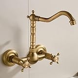 Le débit d'eau de la sortie d'eau Mitigeur Mural Lavabo Vintage est mélangé à l'air, avec des bulles riches, et l'eau est douce et n'éclabousse pas. L'appréciation et la performance pratique sont intégrées.