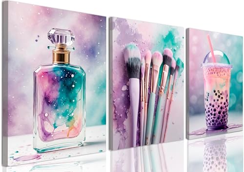 3Pcs Teen Girls Bedroom Wall Art Makeup Enthusiast Teenager Posters