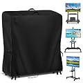 Kingling Outdoor TV Cover 50 Inch Weatherproof, Waterproof Outdoor TV Stand Covers For Mobile TV Carts With Floor Stand Base, TV Screen Protection Covers For Outside- 50”L x 20”W x 55”H(Cover Only)