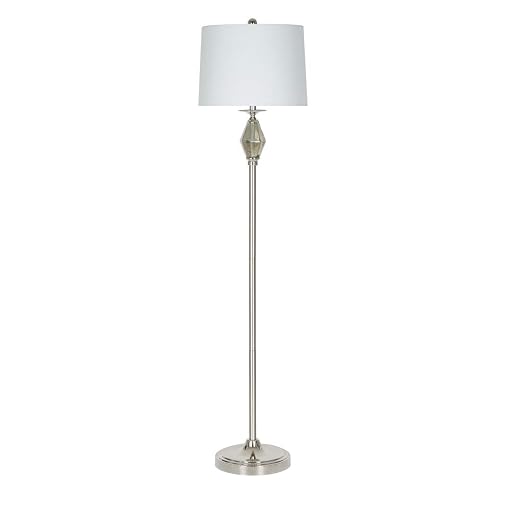 Ravenna Home Contemporary Metal Floor Lamp with Mercury Glass