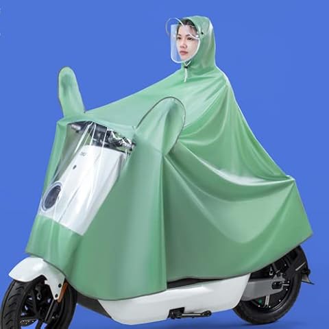 Snjiaheim Waterproof Raincoat, Portable Reusable Smooth Breathable, Quick-drying Fabric Raincoat for Adults Electric Car Raincoats-E||XXXL Cover