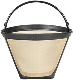 Permanent Reusable #4 Cone Shape Coffee Filter Mesh Basket Gold Tone Coffee Accessories