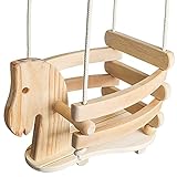 Wooden Horse Baby Swing for Outdoor Porch or Patio....