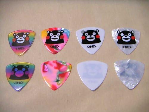 Amazon 新品 ピック くまモン ピック 4枚セット ホワイト レインボー モザイク パール ミディアム トライアングル ギターピック 楽器 音響機器