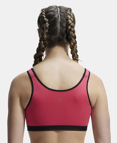 Image of Jockey 1376 Active Bra | Wirefree | Non Padded | Full Coverage Slip-On with Wider Straps | Super Combed Cotton Elastane Fabric
