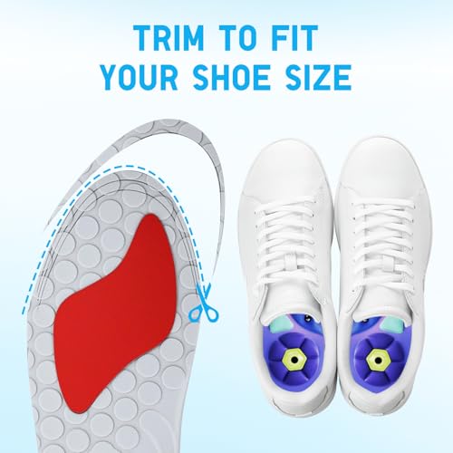 Image of Orthopedic Acupressure Insoles for Men & Women, Reflexology Massage Foot Insoles for Pain Relief, Comfortable Support for Daily Use (New Blue, S(Men 4-7 /Women 5-8))