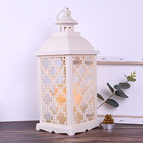 Europe 14" Tall Decorative Candle Lantern Led Copper Wire String Light Hanging Lamp #TOP2