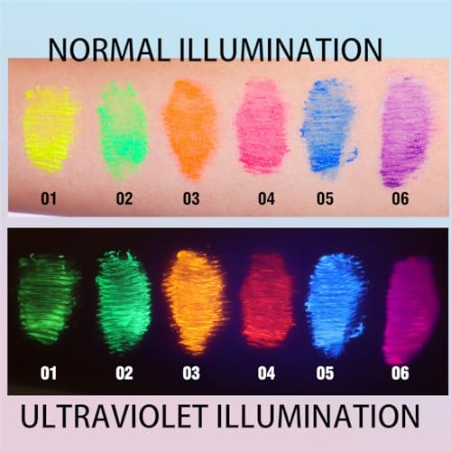 Neon Mascara, UV Fluorescent Intense Volume Length Mascara Eye Makeup - Image 4