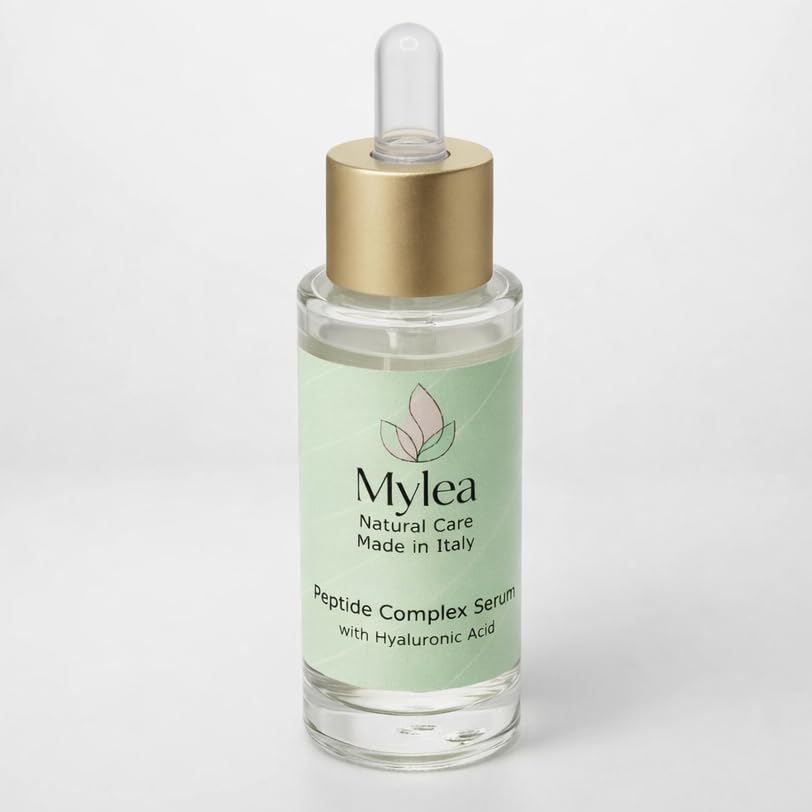 Mylea Complex Serum | Siero Viso 30ml | Peptidi, Acido Ialuronico, Acido Lattobionico | Idratazione profonda, texture leggera, azione levigante | Riduce rughe, pelle tonica, pelle idratata