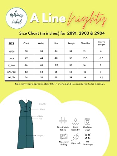 Image of 9shines Label Stylish Alpine Nighty Maxi for Women | Full Length Trendy Nightgown | Premium Nightdress | Nightwear | Heavy Embroidery Nighty with Pockets(2891)
