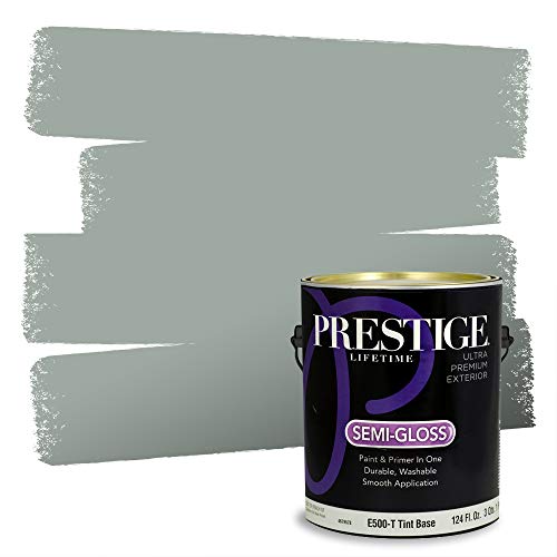 PRESTIGE Paints Exterior Paint and Primer In One, 1-Gallon, Semi-Gloss, Comparable Match of Benjamin Moore* Greyhound*