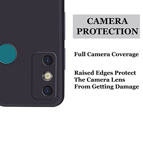 Image of A rtistque Liquid TPU Silicone Matte Shockproof Flexible with Camera Protection Soft Back Cover Case for Tecno Spark Go 2020 - Black