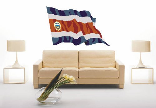 Adesivo ls41 Costa Rica – Costa Rica colori/Multicolore come Bandiera, Vinile, 180x119 cm