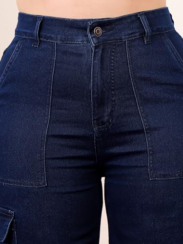 Image of Miss Chase A+ Women's Wide-Leg High Rise Regular Stretchable Denim Jeans