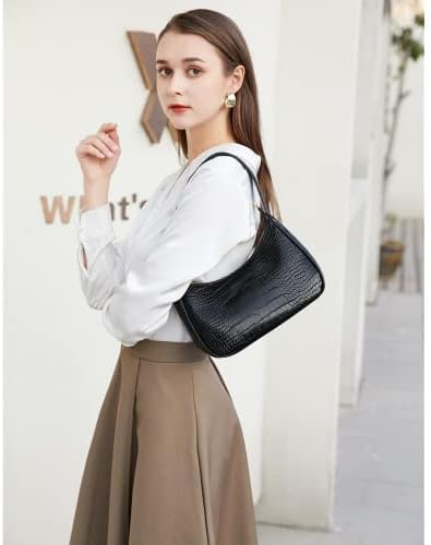 Shoulder Bags for Women, Cute Hobo Tote Handbag Mini Clutch Purse with Zipper Closure - Image 2