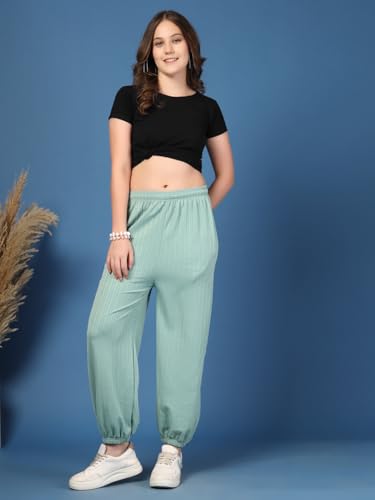 Image of UZARUS Women's Ultra-Soft Baggy Fit /Relaxed Fit Joggers with Side Pockets & Gripped Hem