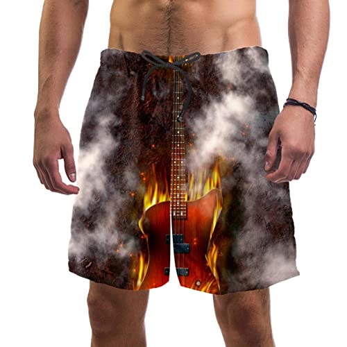 Short de plage guitare basse JDEZ maillots de bain hommes pour l'été