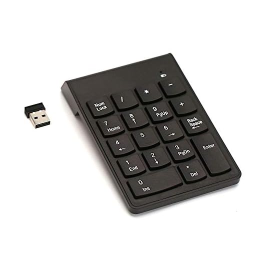 Numeric Keypad Wireless Number Pad Mini Slim Portable 18 Key Data Entry Financial Calculator Number Keyboard with Comfortable Ergonomic Design for Tablet Laptop Notebook PC Desktop