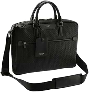 セラピアン　スリムブリーフケース Extra slim briefcase in stepan asphalt gray and black