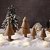 Amazon.com: Quzzil 4 Pack Wooden Christmas Tree Vintage Mini Farmhouse ...