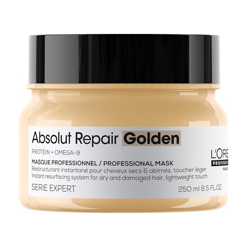 L'OREAL PROFESSIONNEL - Masque Restructurant Instantané Absolut Repair Golden - Cheveux Secs & Abîmés - Répare & Protège Intensément - 7x Plus de...
