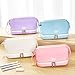 Sooez Big Pencil Case, Extra Large Pencils Pouch, Wide Opening Pen Bag Box with 6 Compartments, Store 200 Pens, Zipper Stationery Organizer, Cute Aesthetic School Supplies for Teen Girls Boys Women