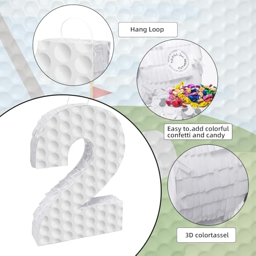 Piñata anniversaire golf numéro 3 kit complet déco sport