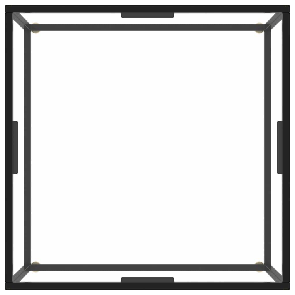 vidaXL - Couchtisch Schwarz mit Hartglas 80x80x35 cm