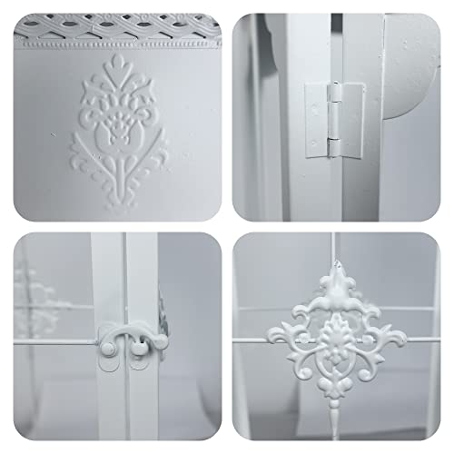 Needomo Outdoor Candle Lantern Decor, 23.3'' Tall Metal Candle Holders With 2 Pcs Led Candle For Front Porch Patio Living Room Indoor Outdoor, Perfect For Home Decor (No Glass) #TOP5