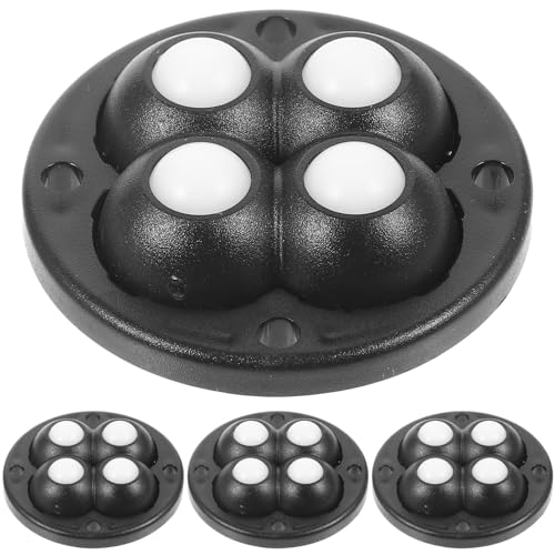 SOLUSTRE �i�C���������^�L���X�^�[�z�C�[�� ���F ���ȔS���^�C�v�֗��Ȏ��t�� �x�b�h�T�C�h�e�[�u������[�{�b�N�X�ɍœK�ȃ~�j��]�z�C�[�� 4�Z�b�g