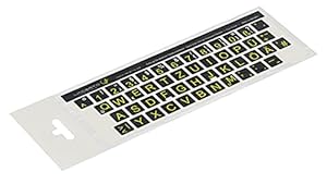 Lacerto XXL Tastaturaufkleber Schwarz-Gelb QWERTZ