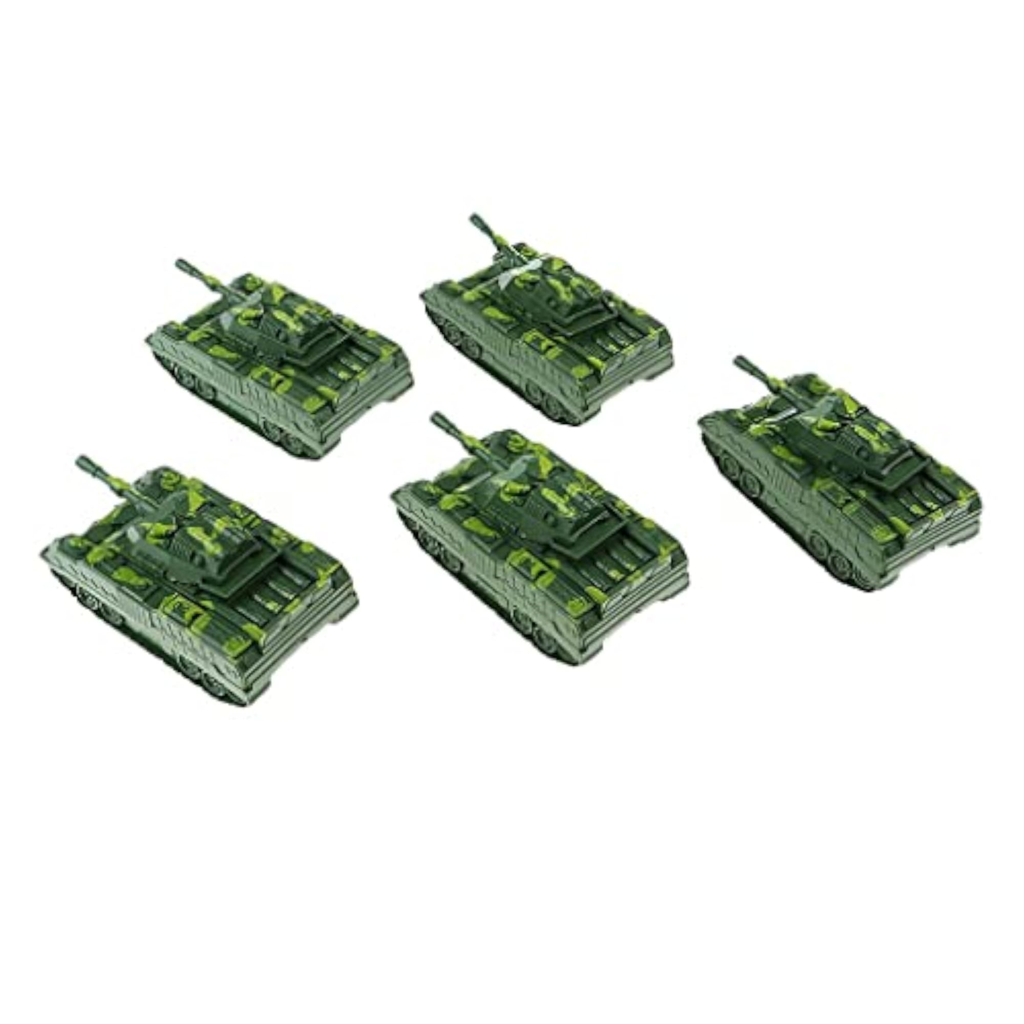 5Pcs PVC Military Combat Tank Mini Model for Table Decoration
