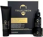 Ensemble de soins naturels pour la peau pour hommes – Nettoyeur visage, Sérum vitamine C & Hydratant au beurre de karité – 3 Étape de routine quotidienne pour les hommes – Set cadeau pour tous les types de peau