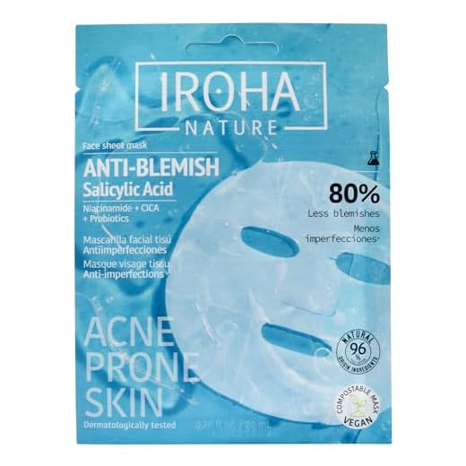 IROHA NATURE - Mascarilla Anti-Imperfecciones | Cosmética Coreana Seborreguladora | Con Ácido Salicílico, Niacinamida y Cica | Para Piel Mixta a Grasa | Previene y reduce los granos