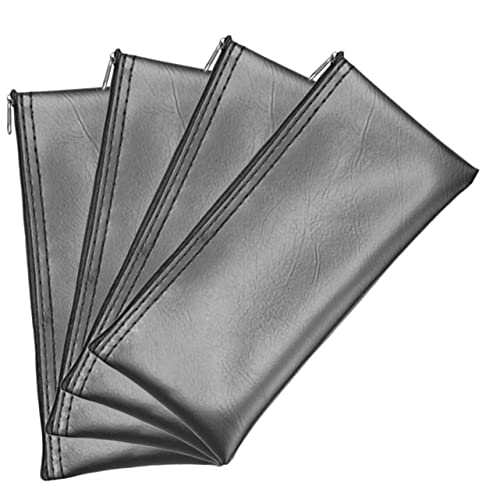 SWOOMEY 4Pcs Portable Microphone Pouch with Seal Lightweight Zipper Storage Bag for Dust Protection for Storing Mic and Devices for Travel and Organizing