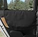 Plush Paws Pet Car Door Cover - Waterproof Machine Washable - Flexible Plastic Tabs Attach - for Cars, Trucks and SUV's - Black