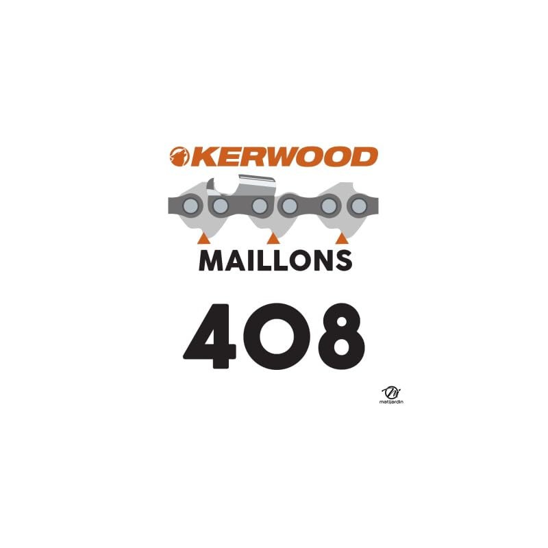 Matijardin - Chaîne Kerwood pour tronçonneuse 3/8" 1,6 mm. Rouleau 25 pieds. Gouge profil demi carré