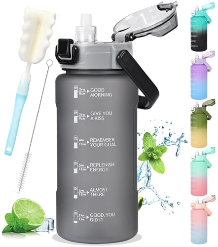 CodiCile-Sports-Water-Bottles-15L-BPA-Free-Motivational-Drinking-Water-Bottle-with-Straw-Gym-Water-Bottle-with-Time-Marking-Portable-Leak-Proof-Cantee-Bottle-15-Liter-Water-Jug-for-Women-Men