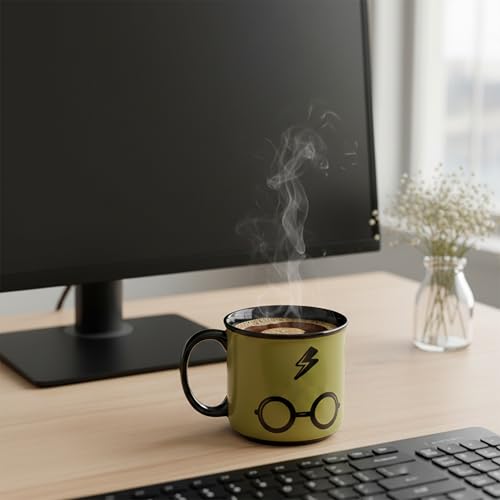 Image of Premium Coffee Mug for Office & Home | Harry Potter Ceramic Coffee Mug | 3 x 3.5 Inch Coffee Cup | Stylish Gift for Book & Movie Fans | Hot & Cold Beverage Cup 300ml (Black - Gold)