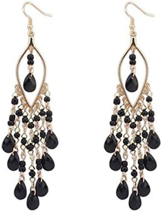Janly Clearance SaleWomens Earrings, 1Pair Women Charm Bohemian Colorful Beads Ear Drops Dangle Tassels Earrings , Jewelry & Watches for Christmas Valentine's Day