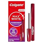 Colgate Max White Overnight Teeth Whitening Serum - Home Teeth Whitening Pen - Reverses 15 Years of Stains* While You Sleep - New and Improved Applicator - Enamel-Safe - Easy to Use