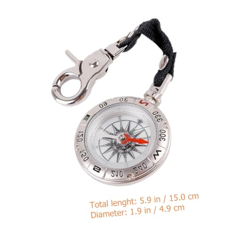 Brújula de bolsillo portátil para senderismo con cordón, brújula fácil de leer para navegación al aire libre para camping y mochilero miniatura 2