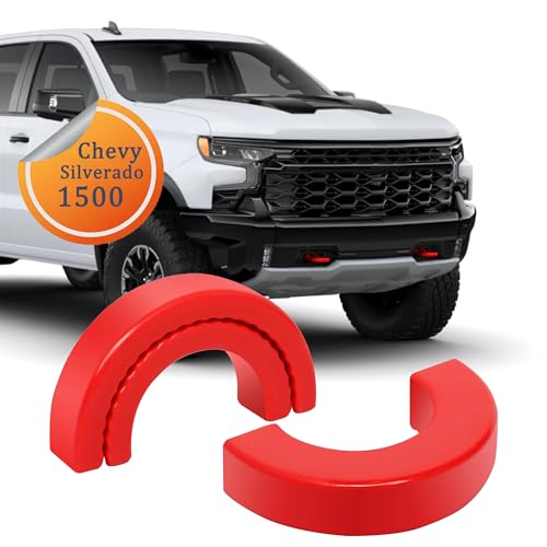 Tow Hook Covers Fit for Chevy Silverado 1500 2007-2024, Trailer Hitch Cover Front Car Tow Hooks Compatible with Chevrolet Silverado 1500 2007-2024, Chevy Silverado 1500 Accessories (Red)
